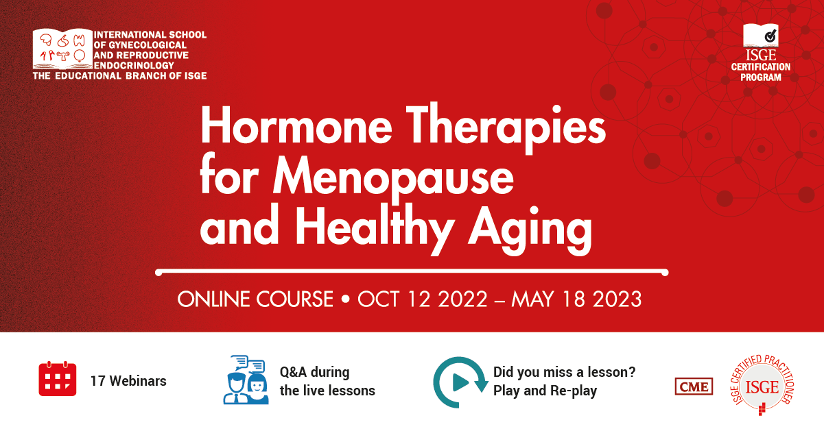 ISGE Certified Practitioner Hormone Therapies for Menopause and